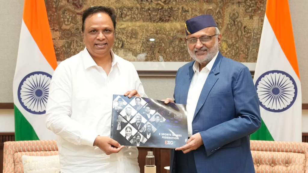 Mind Sports Association representatives with a guest